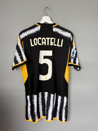 Locatelli Juventus Jersey 23/24 Away Football Soccer Shirt Adidas Mens Size L