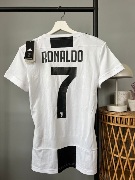 Ronaldo Juventus Jersey 18/19 Home Soccer Shirt Adidas CF3497 Womens Size M
