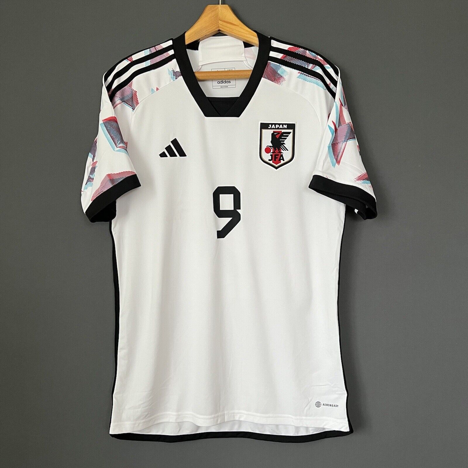 Furuhashi Japan Jersey 2022 Away Large Mens Soccer Shirt World Cup Adidas