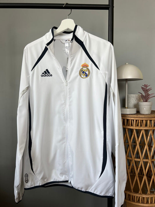 Real Madrid Teamgeist Jacket 2006 x 2021 White Soccer Adidas HA2537 Mens Size M