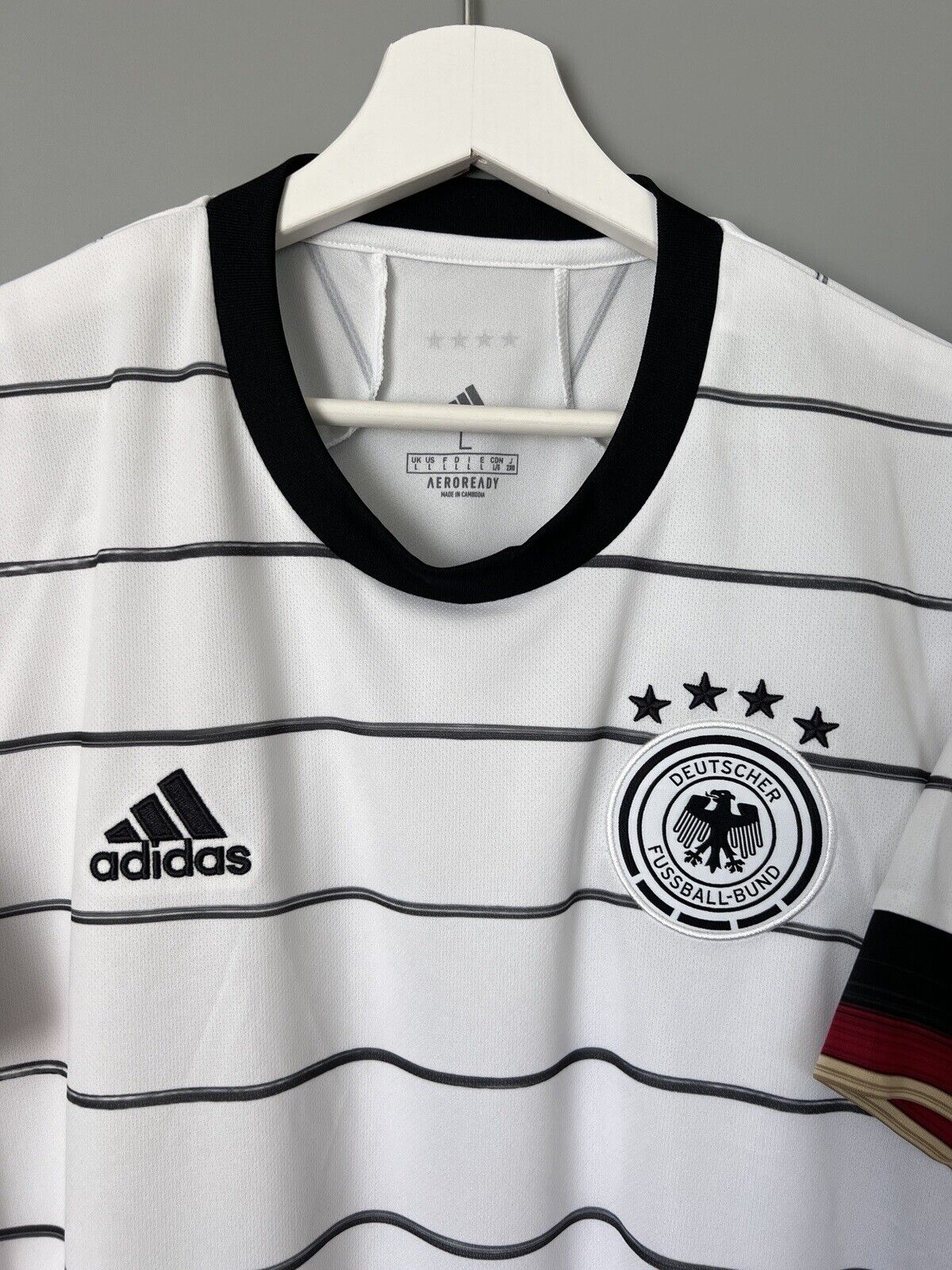 Germany Jersey Home Soccer Football Shirt Adidas DFB EH6105 Mens Size L