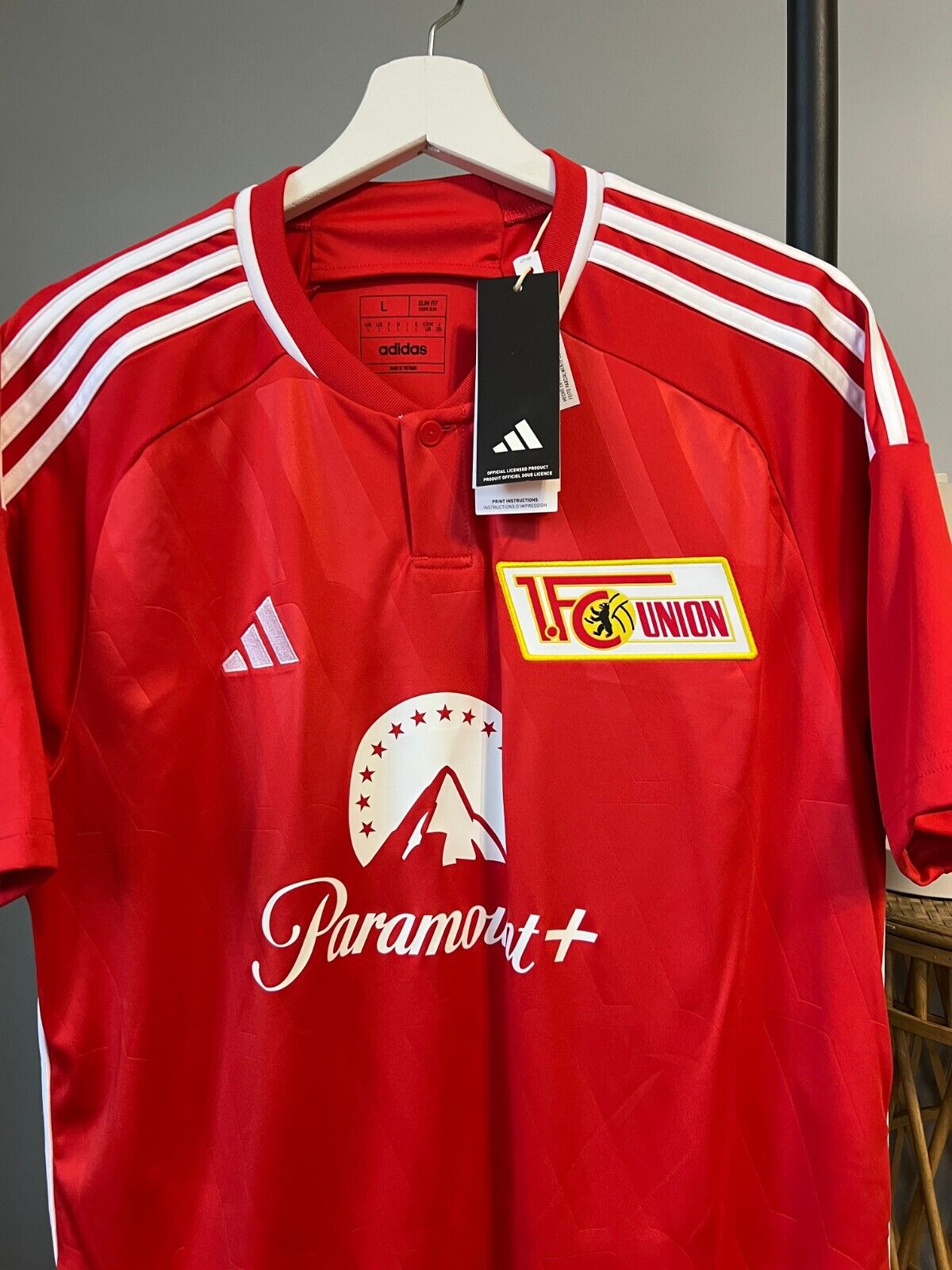 1. FC Union Berlin Jersey 23/24 Home Football Soccer Shirt Adidas Mens Size L