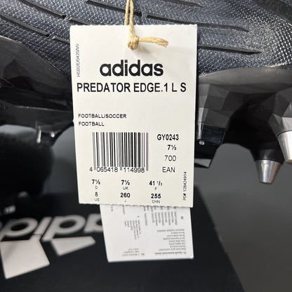 Adidas Predator Edge.1 L Black Mens Cleats Football Soccer Boots GY0243 Size US8