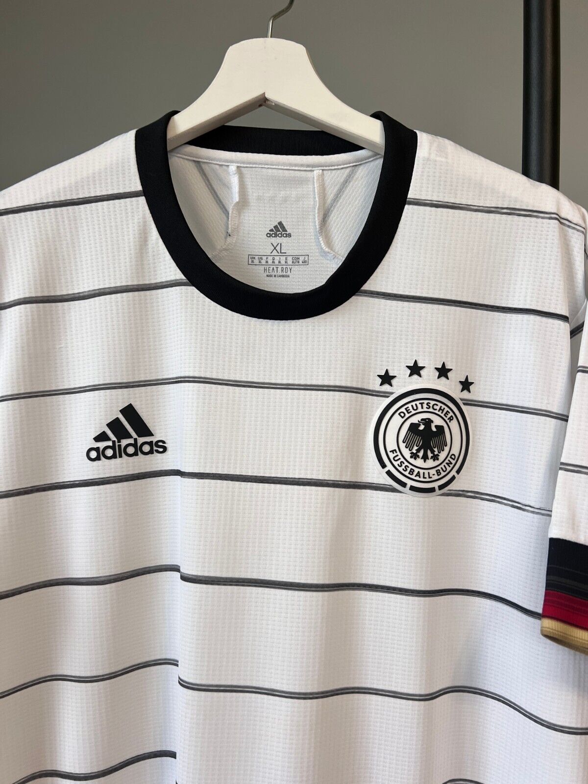 Germany Jersey 2020 Home Authentic Soccer Shirt Adidas EH6104 Mens Size XL