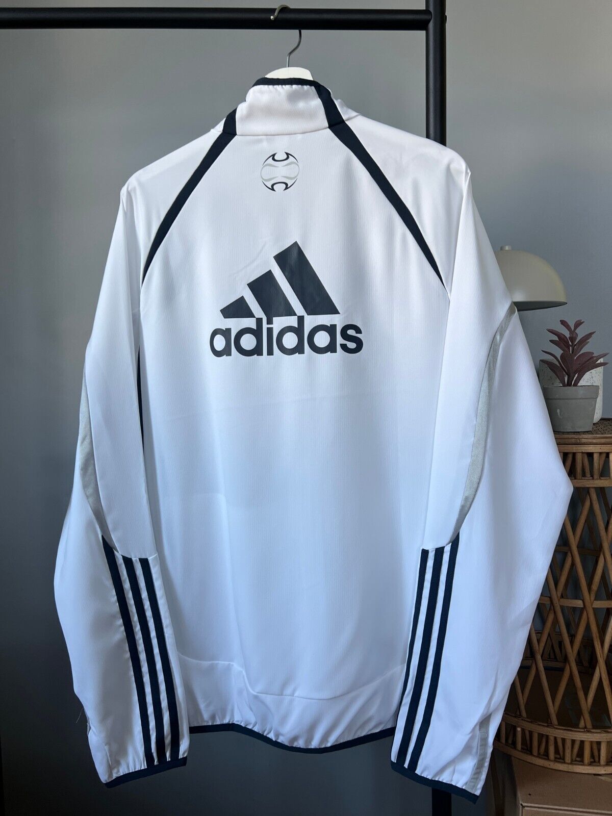 Real Madrid Teamgeist Jacket 2006 x 2021 White Soccer Adidas HA2537 Mens Size M