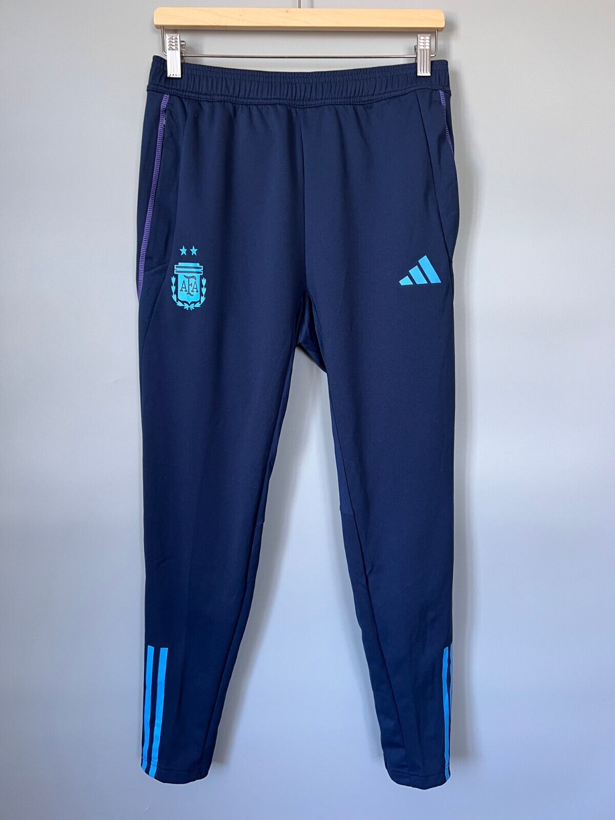 Argentina Tiro 23 Training Pants Blue Football Soccer Adidas HF3914 Mens Size M