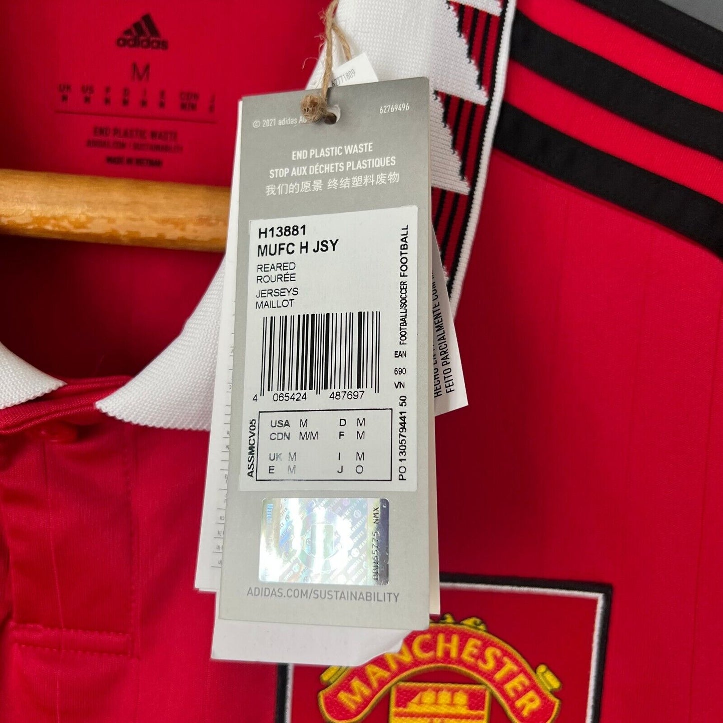 Maguiere Manchester United Jersey 2022-23 Home Mens Football Shirt Medium Adidas