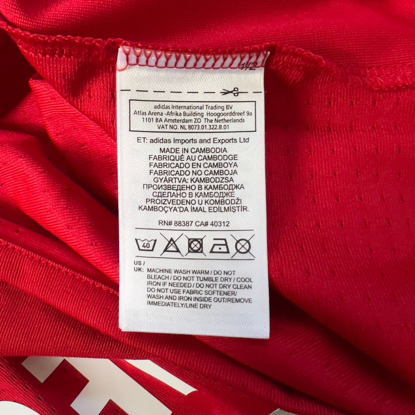 Bayern Munich Jersey 2017/18 Home Match Worn Mens Size 7 Football Shirt Adidas