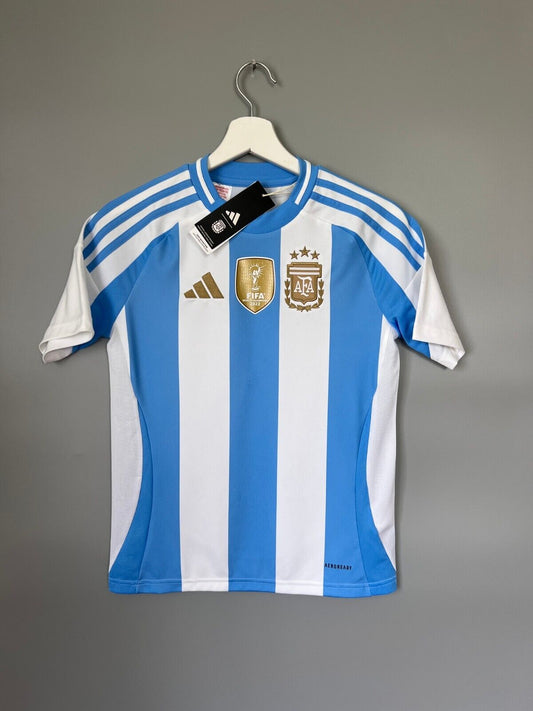Argentina Jersey 2024-25 Home Soccer Football Shirt IP8387 Adidas Boys Size M