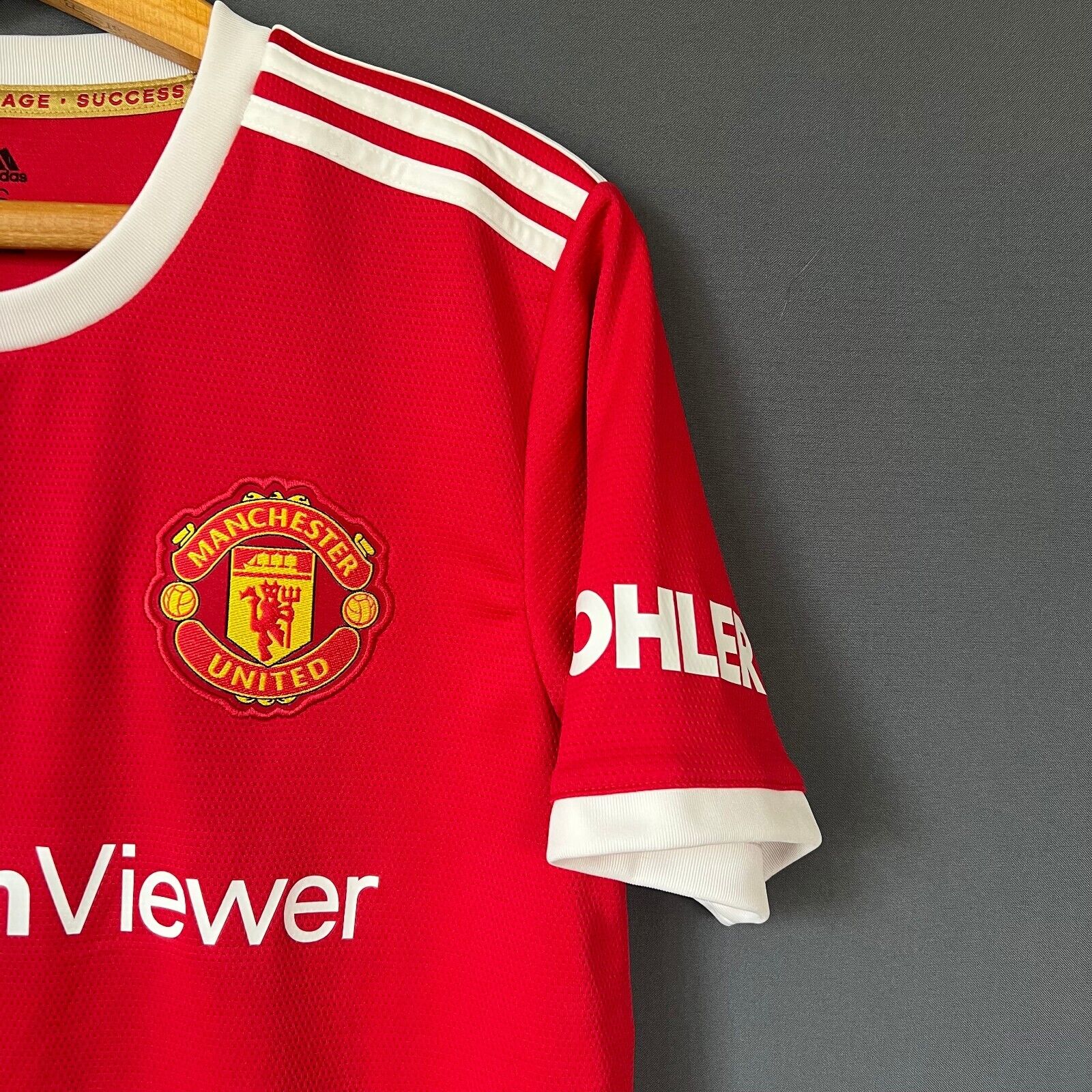 Manchester United Jersey 2021 2022 Home Size S Mens Soccer Shirt H31447 Adidas
