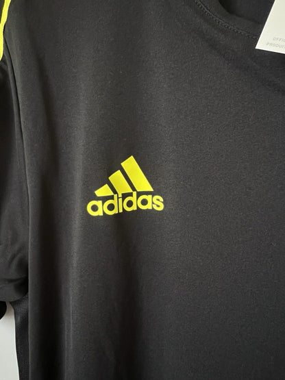 Leeds United Jersey Training Black Soccer Football Shirt Adidas Mens Size S