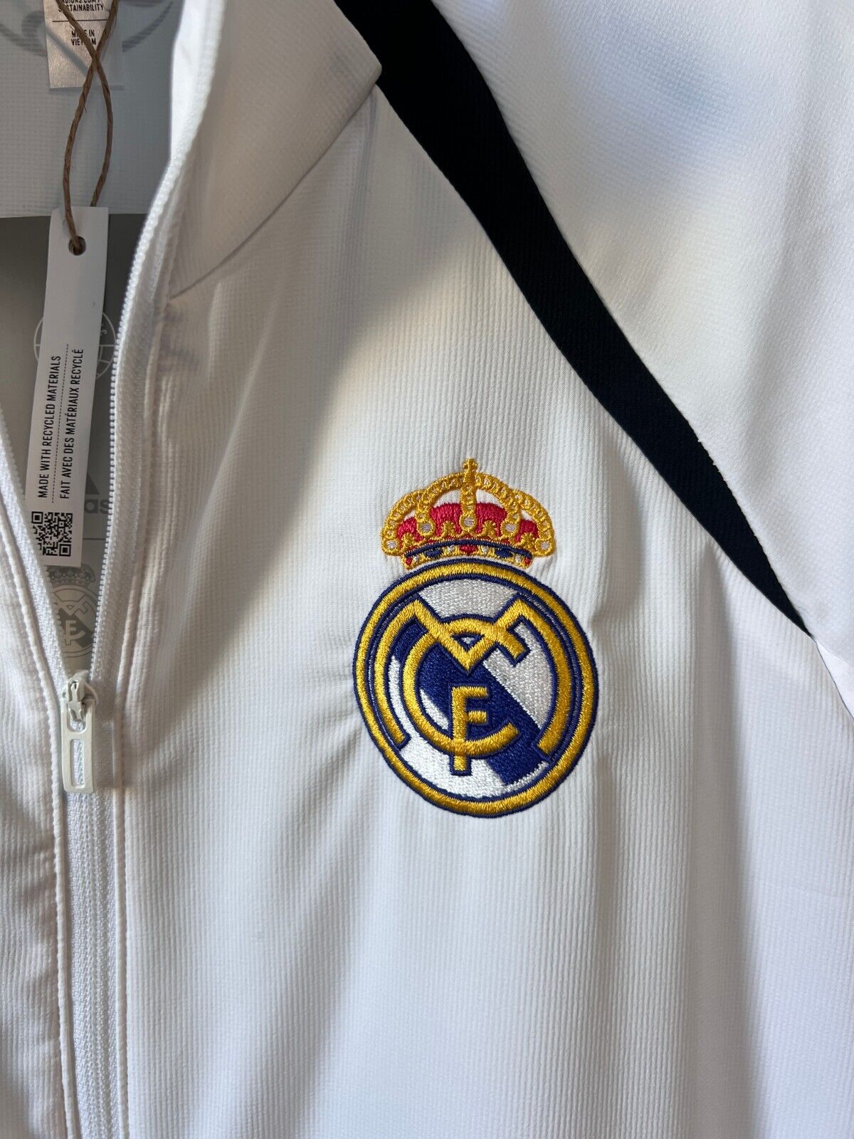 Real Madrid Teamgeist Jacket 2006 x 2021 White Soccer Adidas HA2537 Mens Size M