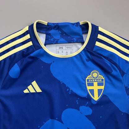 Sweden Jersey Team 2023 Away Womens Soccer Football Shirt HT7142 Adidas Size 2XS