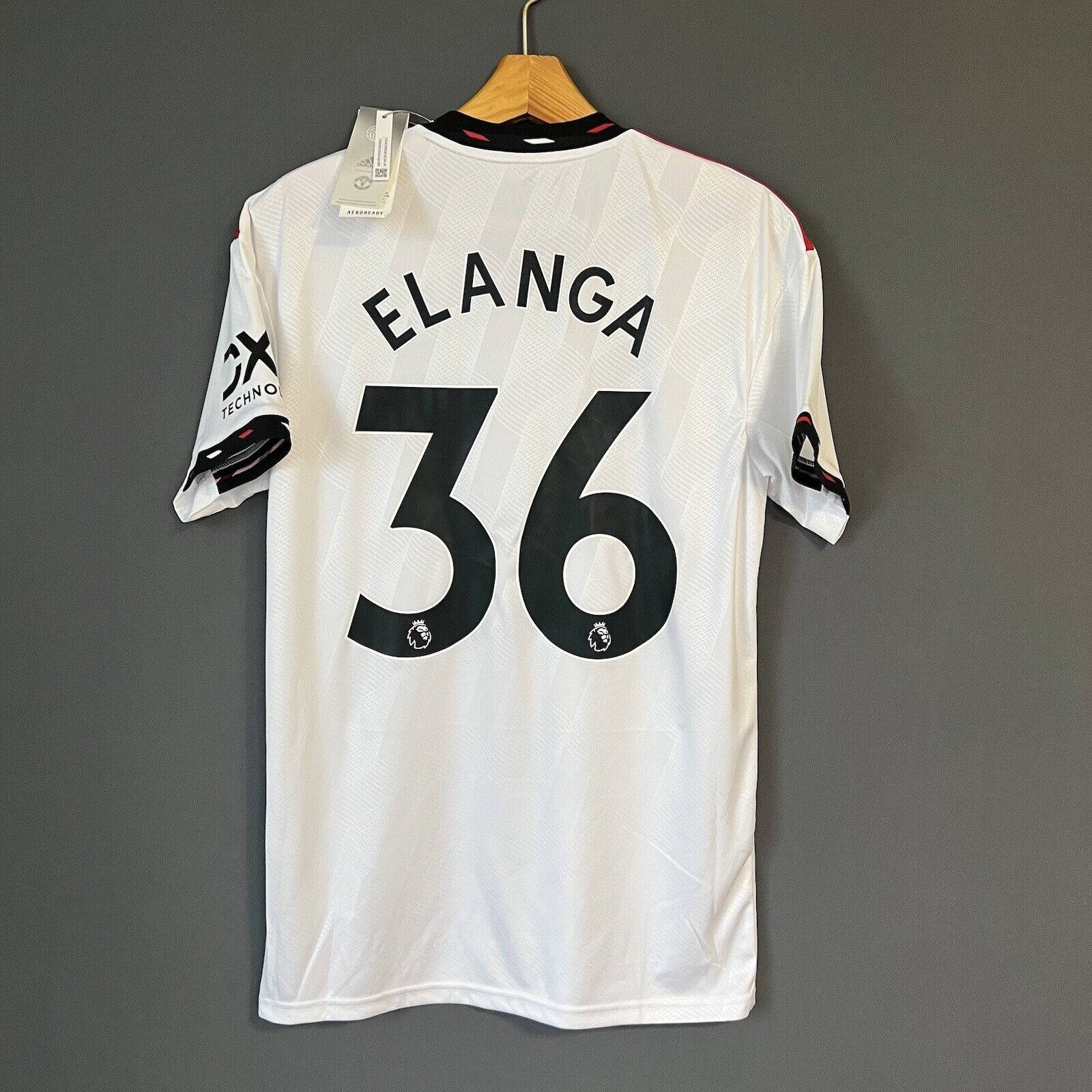 Elanga Manchester United Jersey 2022/23 Away Adidas H13880 Football Shirt Small