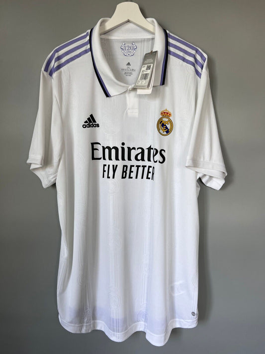 Real Madrid Jersey 22/23 Home Authentic Soccer Shirt HF0292 Adidas Mens Size 2XL