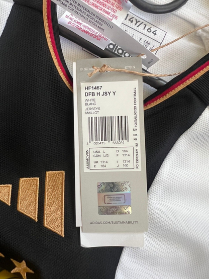 Germany Jersey 2023 Home Soccer Football Shirt Adidas HF1467 Boys Size L