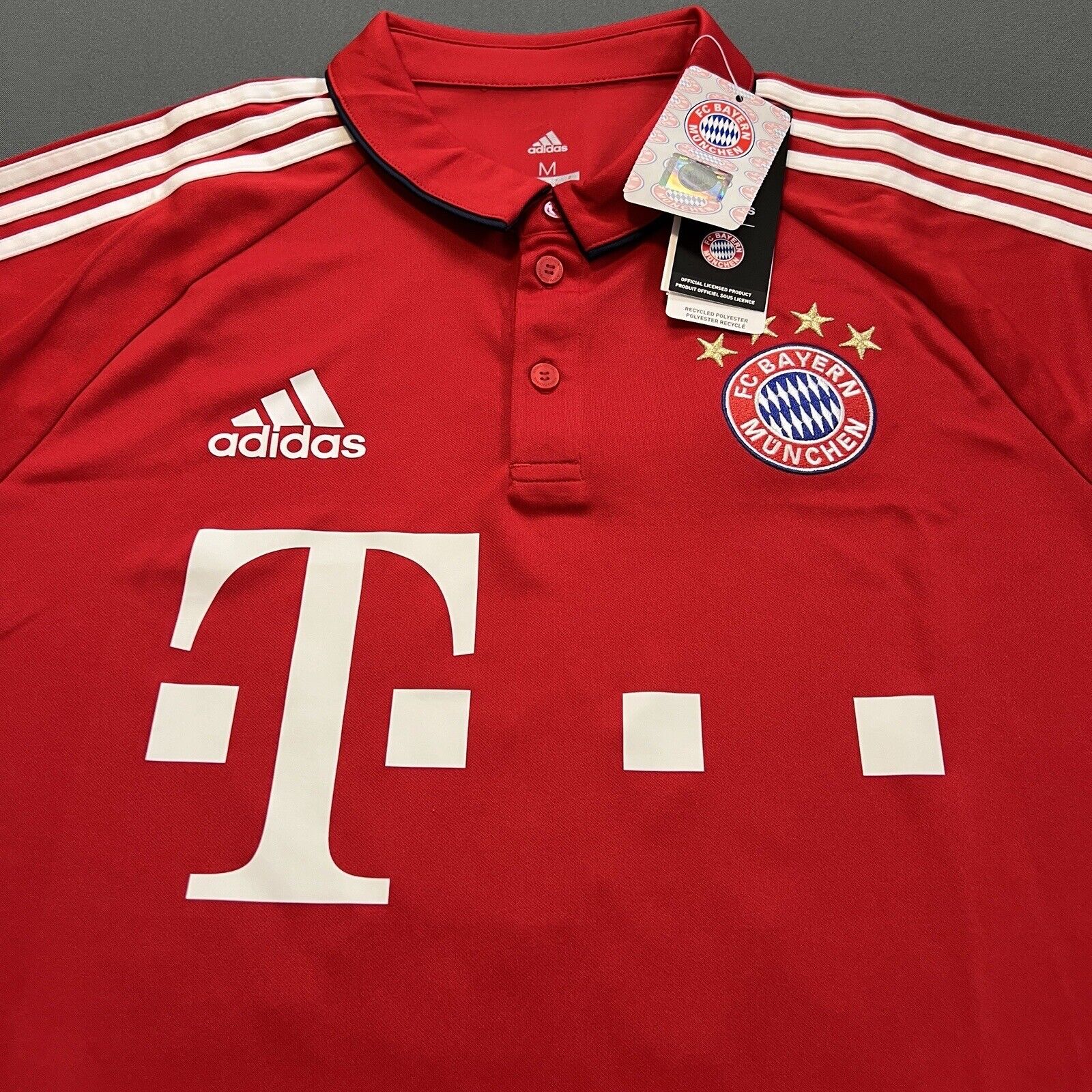 Bayern Munich Jersey 2017-2018 Mens Soccer Shirt Polo BQ2435 Adidas Size M