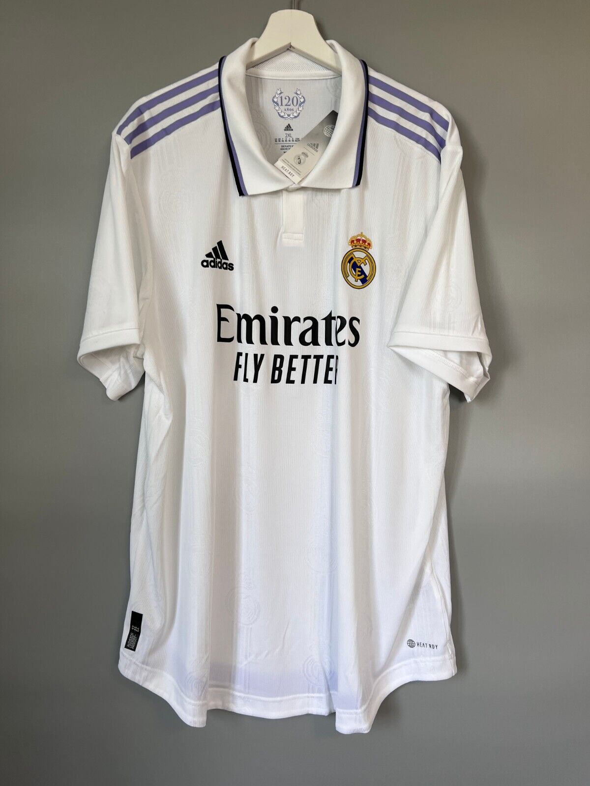 Real Madrid Jersey 22/23 Home Authentic Soccer Shirt HF0292 Adidas Mens Size XXL