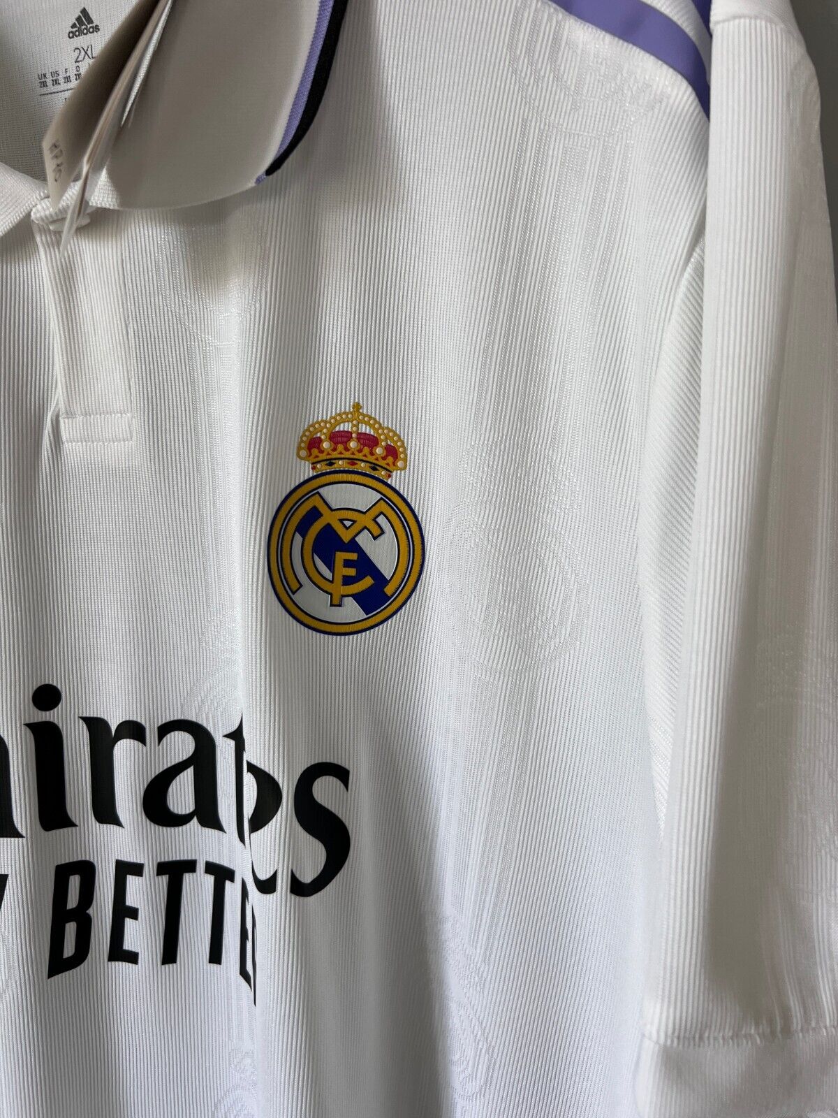 Real Madrid Jersey 22/23 Home Authentic Soccer Shirt HF0292 Adidas Mens Size XXL