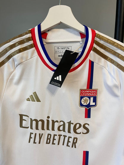 Olympique Lyonnais 23/24 Home Jersey Soccer Football Shirt Adidas Size XL Boys