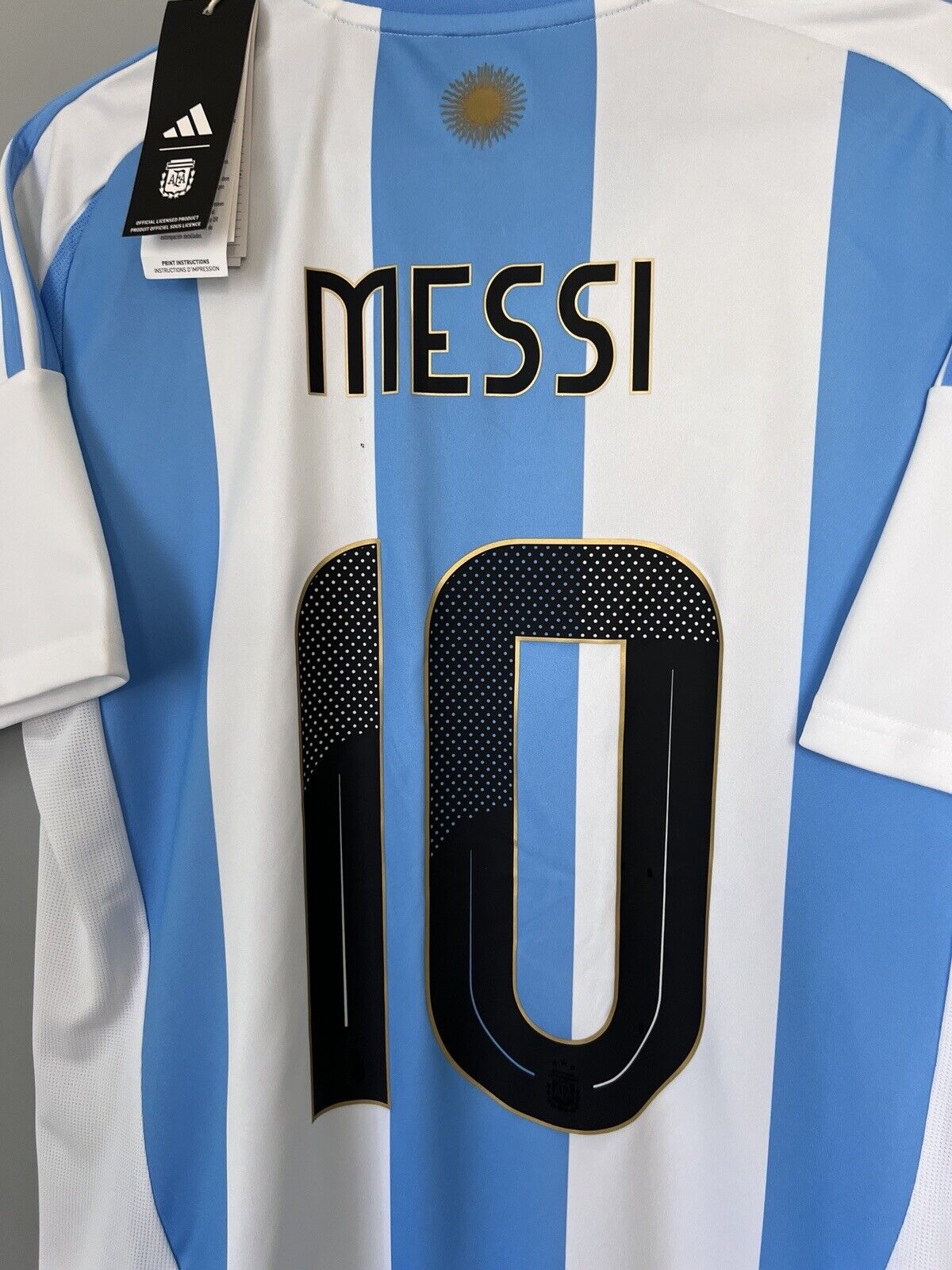 Messi Argentina Jersey 2024 Home Mens Soccer Shirt IP8409 Adidas Size M