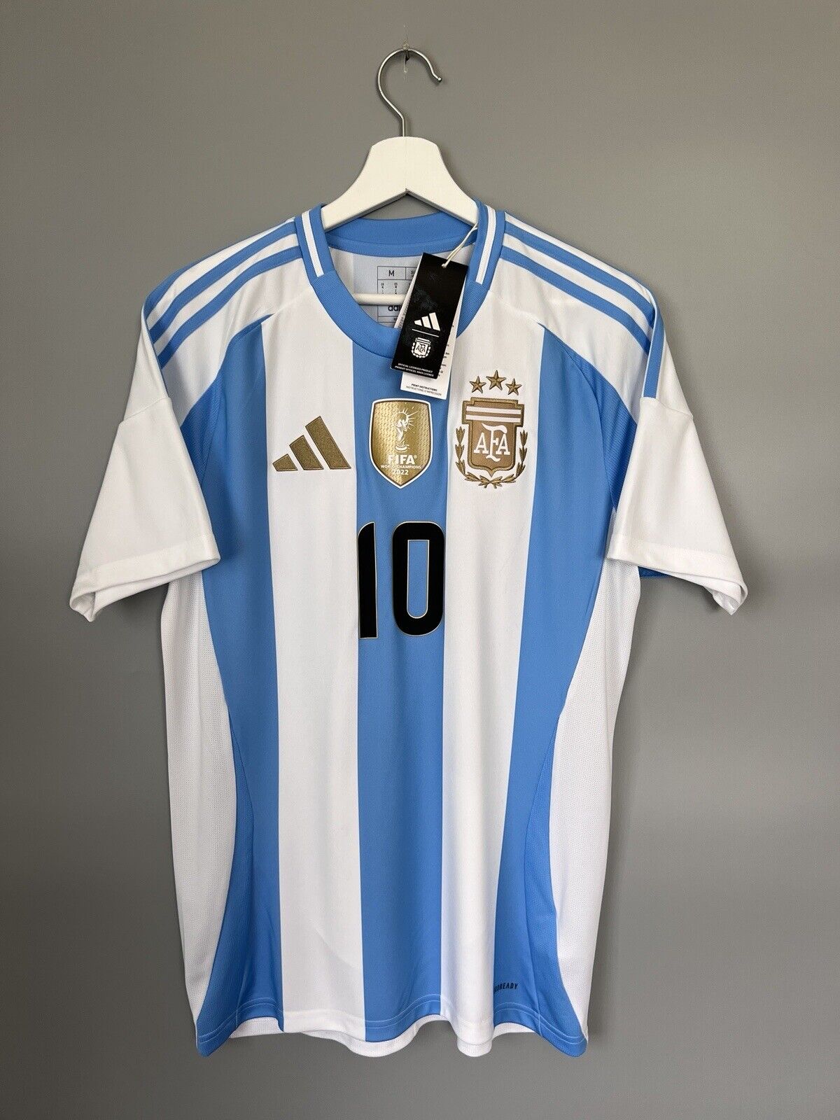 Messi Argentina Jersey 2024 Home Soccer Shirt IP8409 Adidas Men Size M