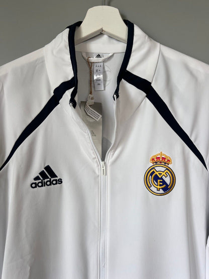 Real Madrid Teamgeist Jacket 2006x2021 White Soccer Adidas HA2537 Mens Size 2XL
