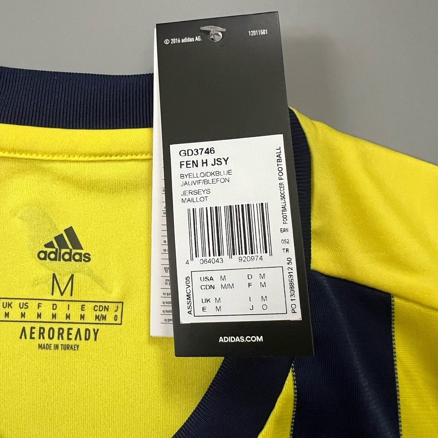 Fenerbahce Jersey 20/21 Home Soccer Football Shirt Adidas GD3757 Mens Size M