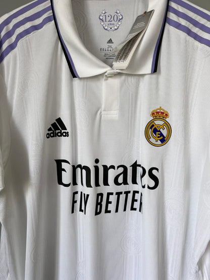 Real Madrid Jersey 22/23 Home Authentic Soccer Shirt HF0292 Adidas Mens Size 2XL