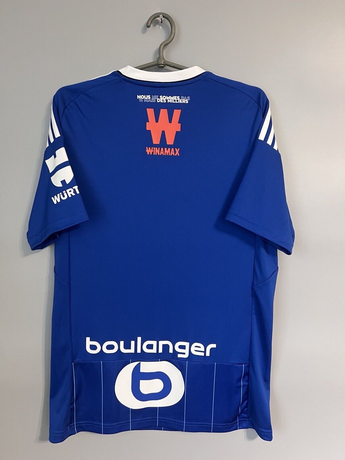 Adidas Strasbourg Home Soccer Jersey 2022/23 Men's Blue Maillot Size M