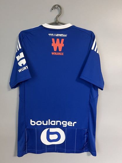 Adidas Strasbourg Home Soccer Jersey 2022/23 Men's Blue Maillot Size M