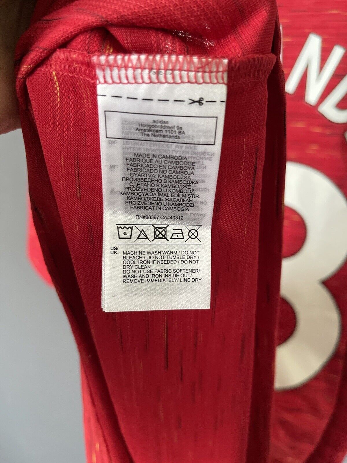 Fernandes Manchester United Jersey 2020/21 Home Size XL Shirt Adidas GC7958