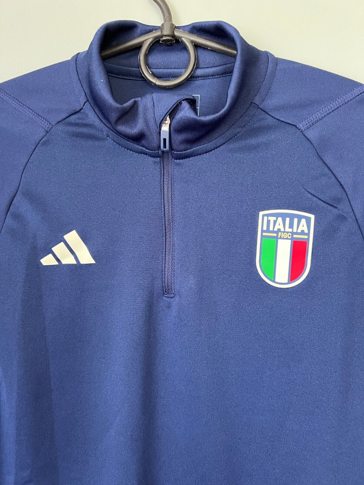 Italy Training Top Football Soccer Jacket - Blue Adidas Women Size L