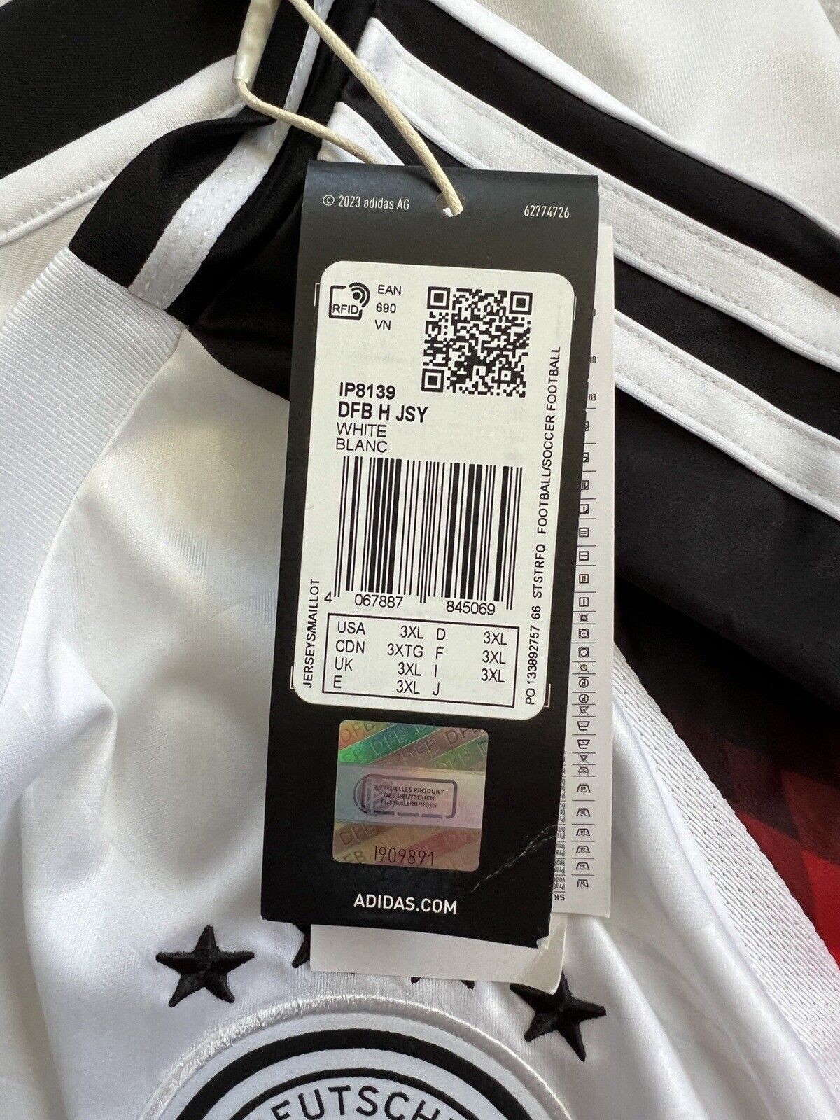 Germany Jersey Euro 2024 Home Soccer Football Shirt Adidas IP8139 Mens Sz 3XL