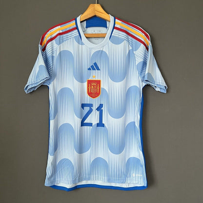 Pedri Spain Jersey 2022 Home Mens Soccer Shirt World Cup Size M HE2020 Adidas
