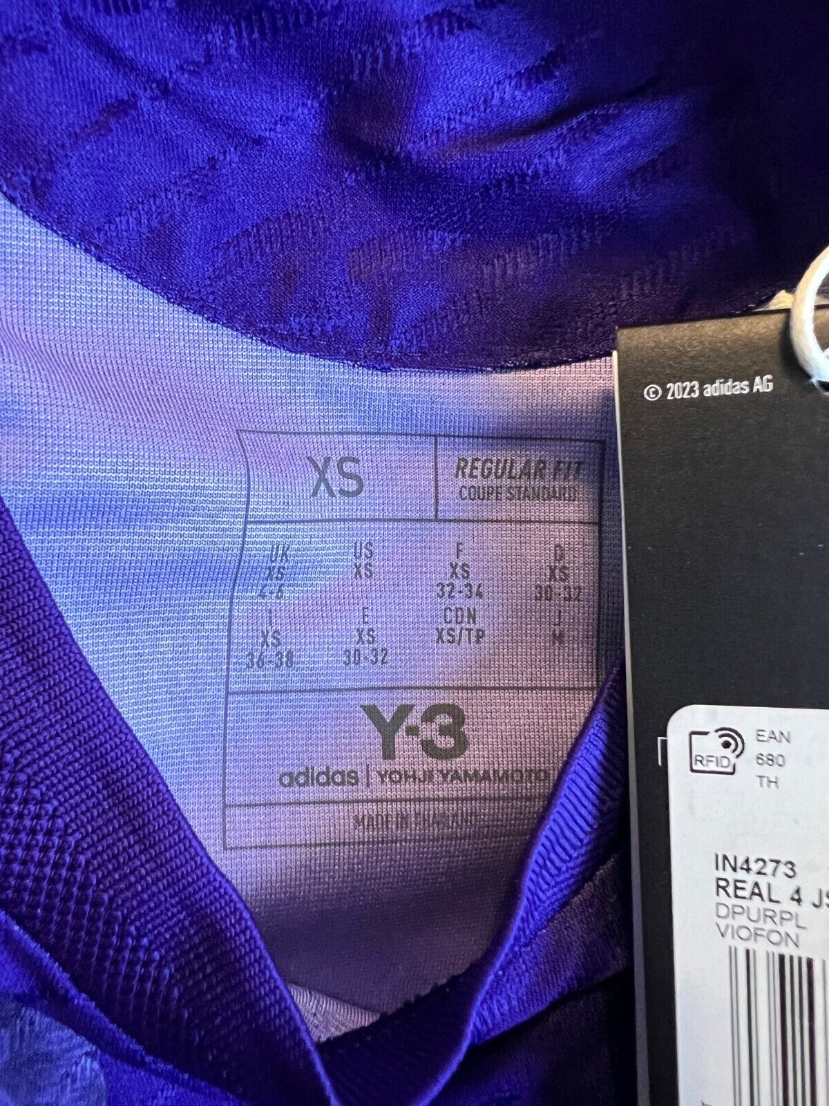 Real Madrid Jersey Fourth 23/24 Soccer Shirt IN4273 Adidas Y-3 Womens Sz XS