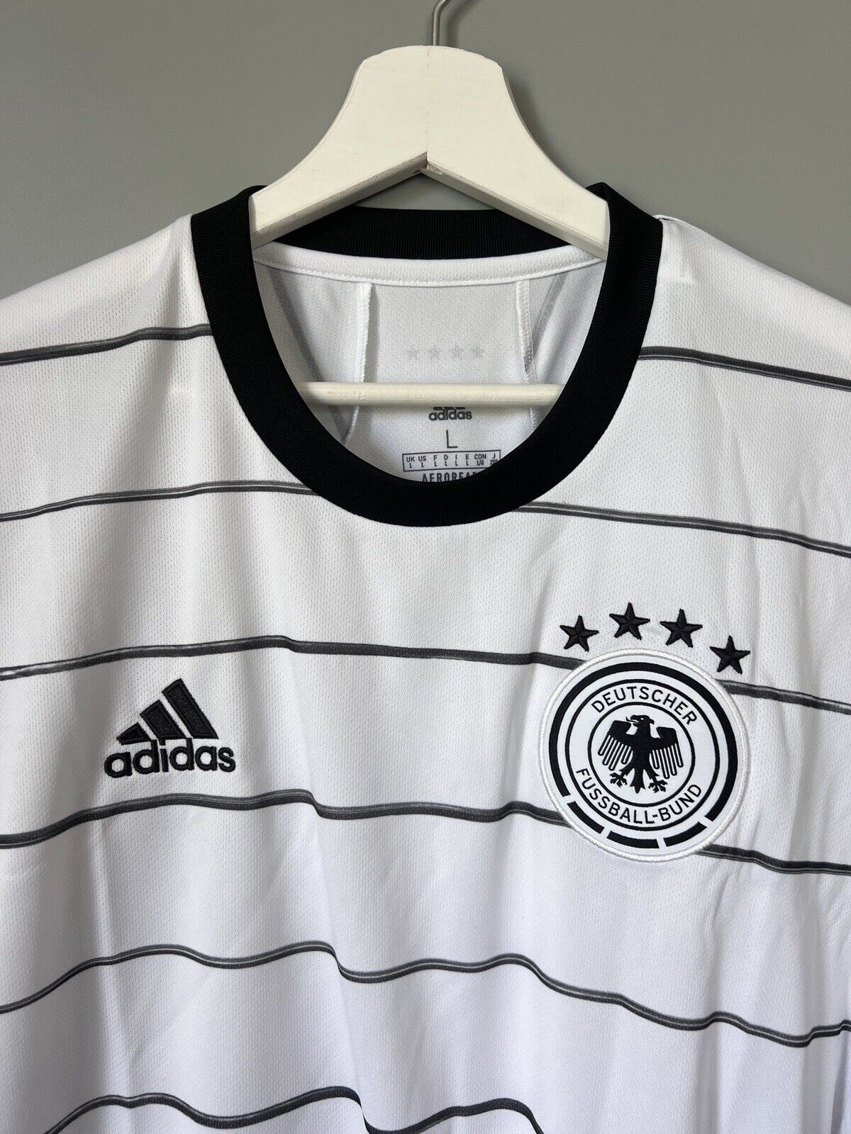 Germany Jersey 2020 Home Soccer Football Shirt Adidas EH6105 Mens Size L