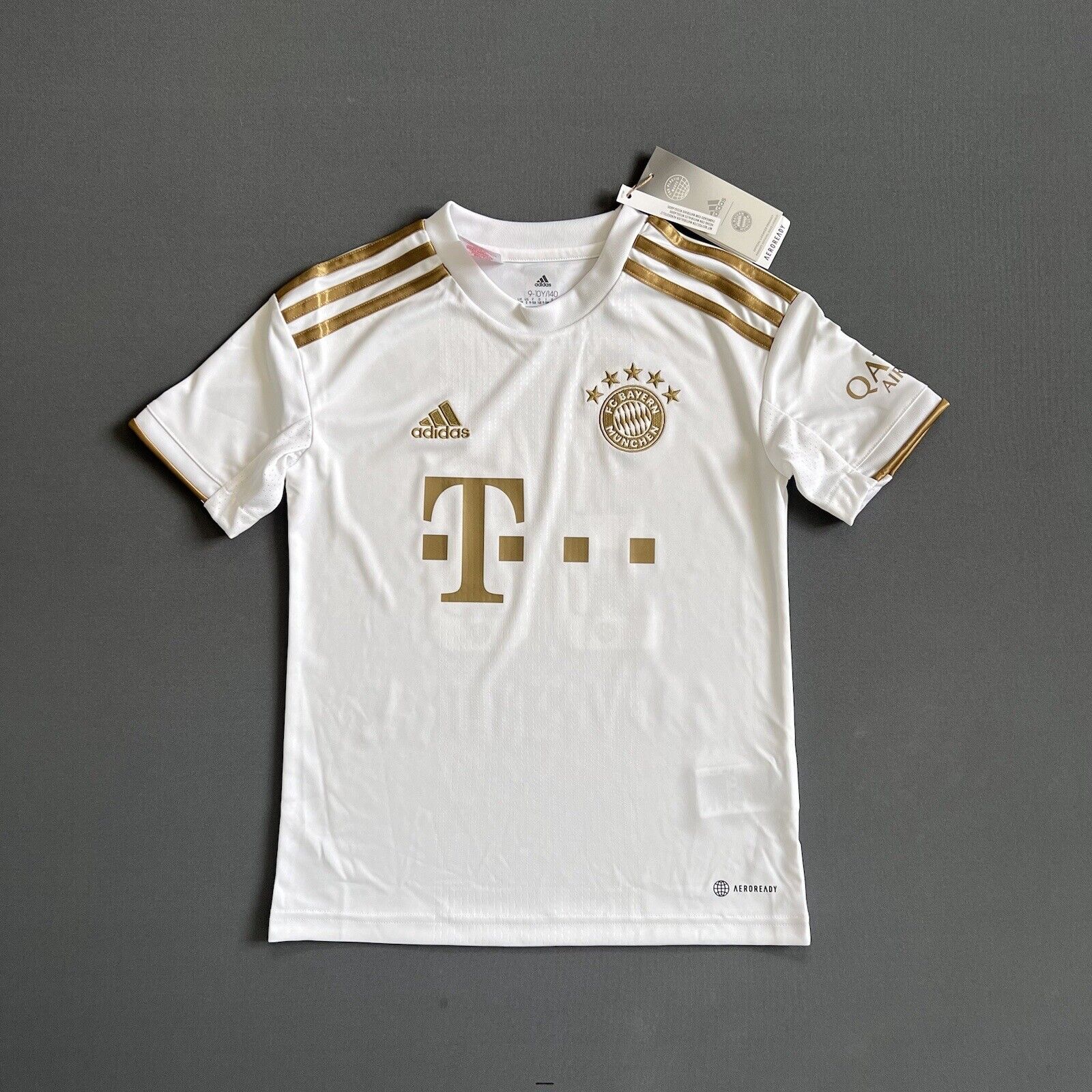 Gravenberch Bayern Munich Jersey 22-23 Away Boys Soccer Shirt Size S Adidas