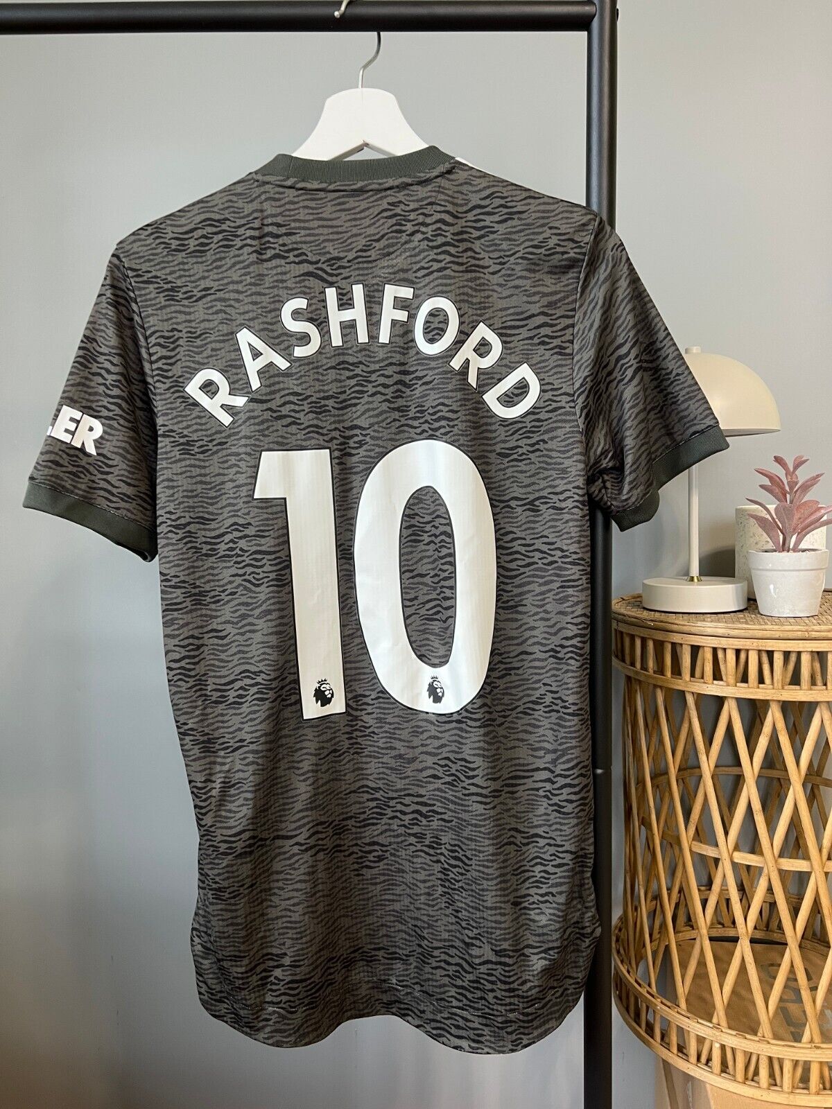 Rashford Manchester United Jersey Away 20/21 Authentic Adidas Soccer Shirt Sz XS