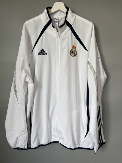 Real Madrid Teamgeist Jacket 2006x2021 White Soccer Adidas HA2537 Mens Size 2XL