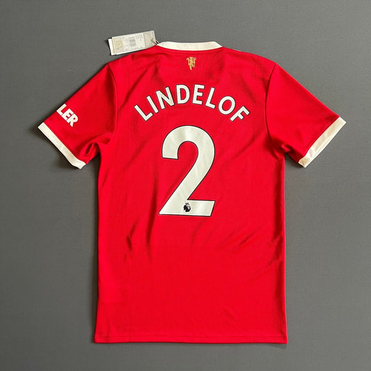 Lindelof Manchester United Jersey 2021/22 Home Small Mens Soccer Shirt Adidas