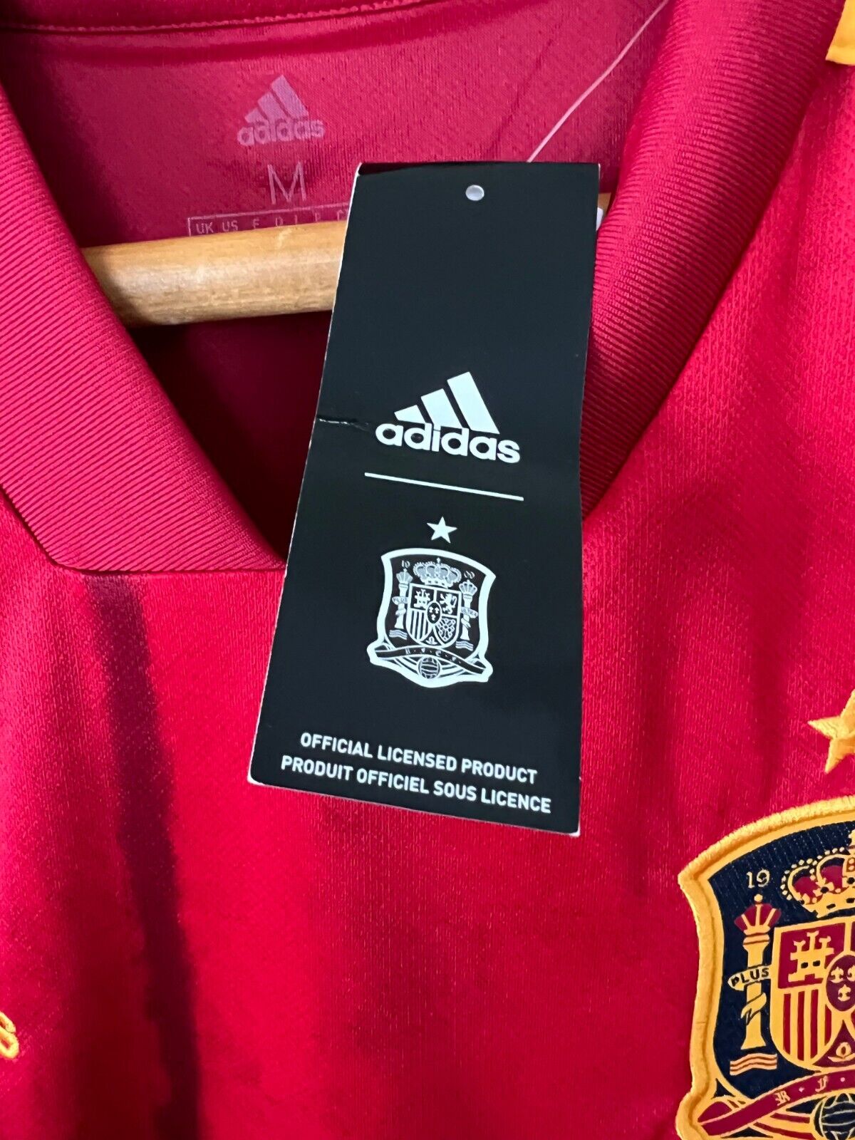 SPAIN JERSEY 20-22 HOME MEDIUM MENS FOOTBALL SOCCER SHIRT MAILLOT FR8361 ADIDAS