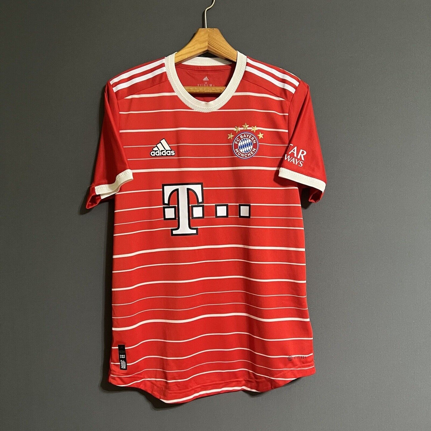 De Ligt Bayern Munich Jersey 2023 Home Authentic Mens Soccer Shirt Adidas Sz M