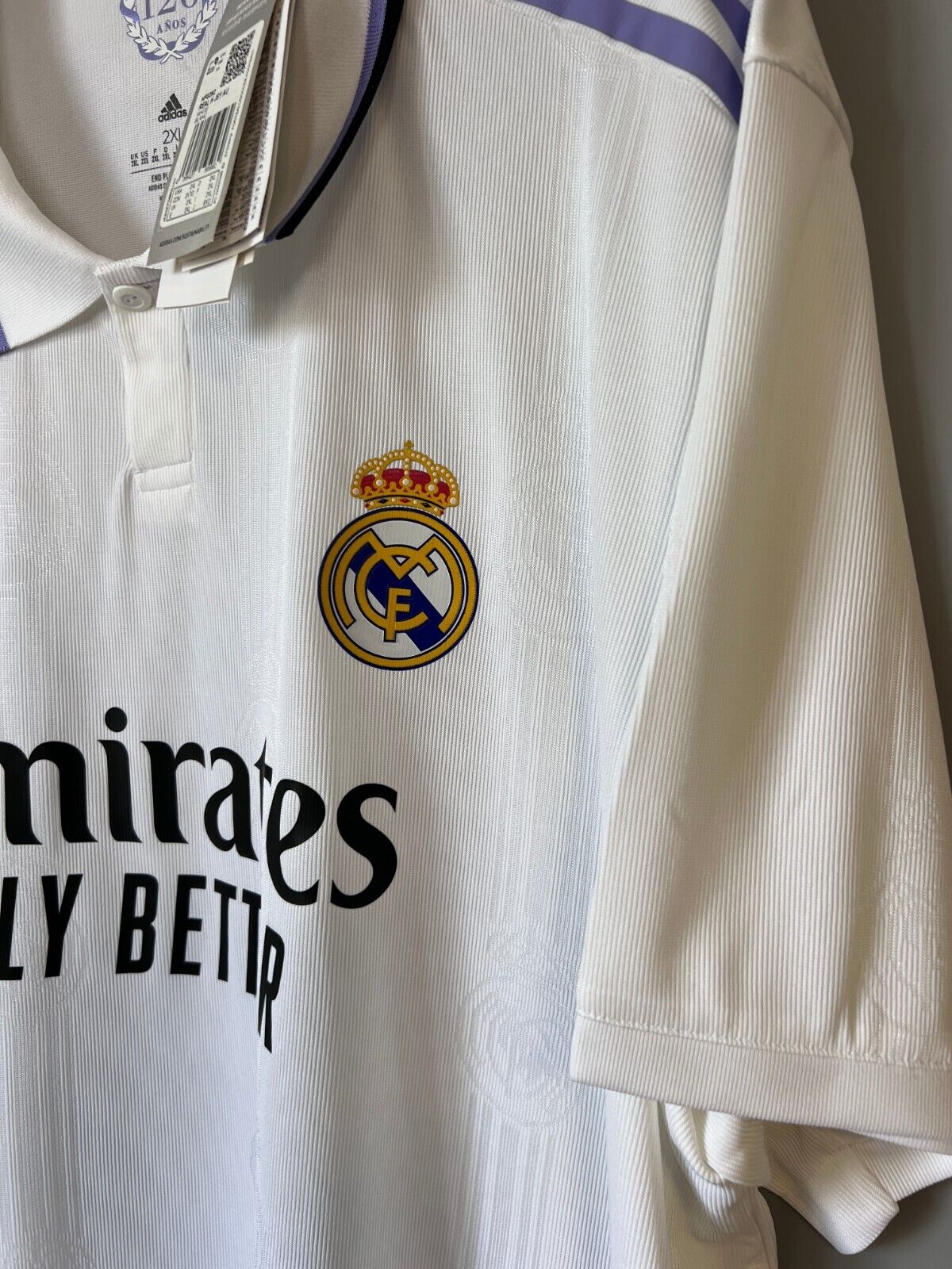 Real Madrid Jersey 22/23 Home Authentic Soccer Shirt HF0292 Adidas Mens Size XXL