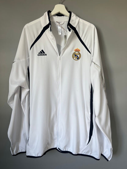 Real Madrid Teamgeist Jacket 2006x2021 White Soccer Adidas HA2537 Mens Size XXL
