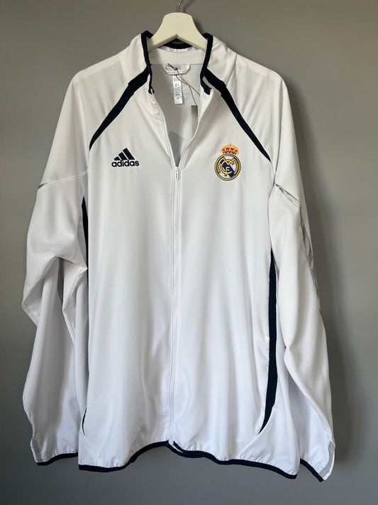 Real Madrid Teamgeist Jacket 2006x2021 White Soccer Adidas HA2537 Mens Size XXL