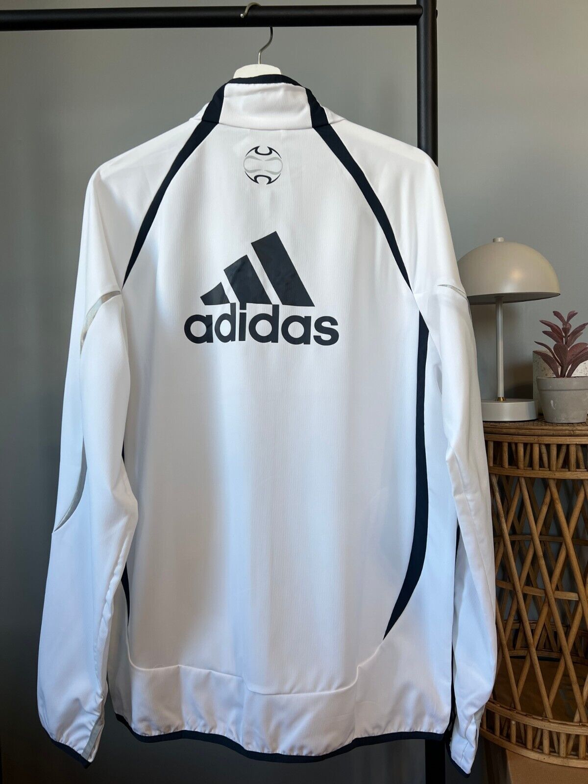 Real Madrid Teamgeist Jacket 2006 x 2021 White Soccer Adidas HA2537 Mens Size M