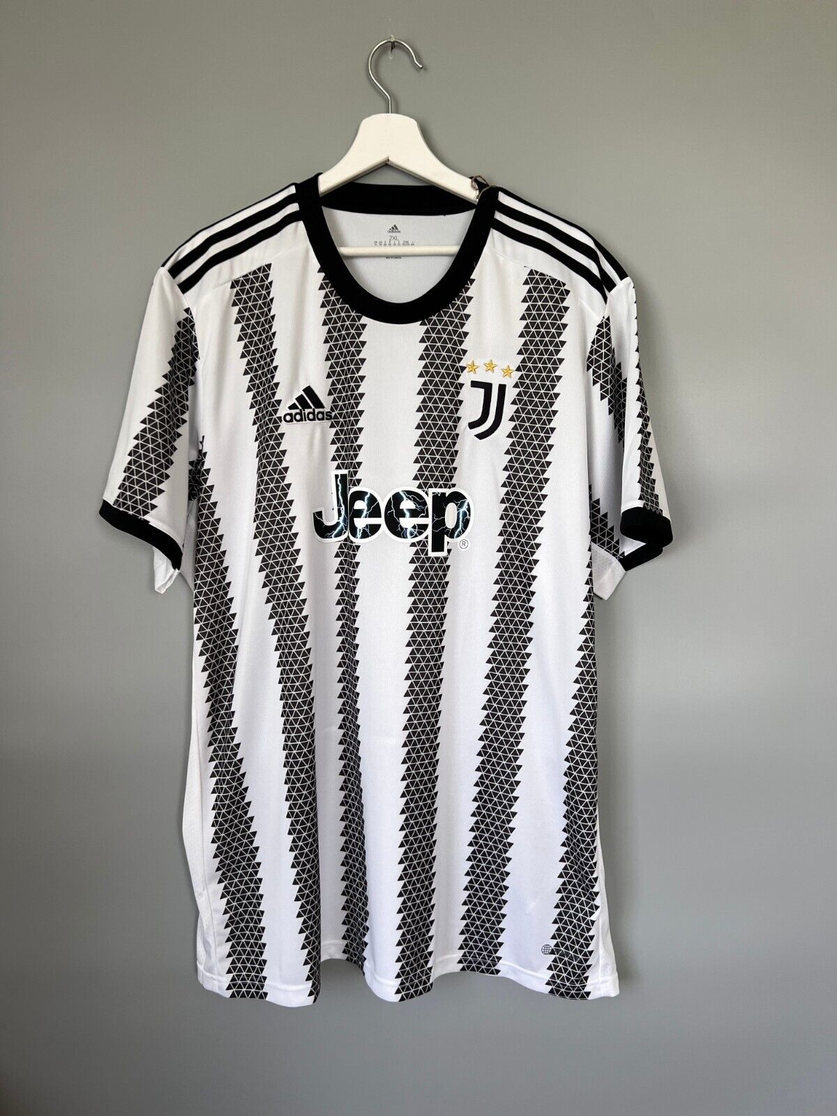 Juventus Jersey 2022-23 Home Soccer Shirt H38907 Adidas Mens Size 2XL