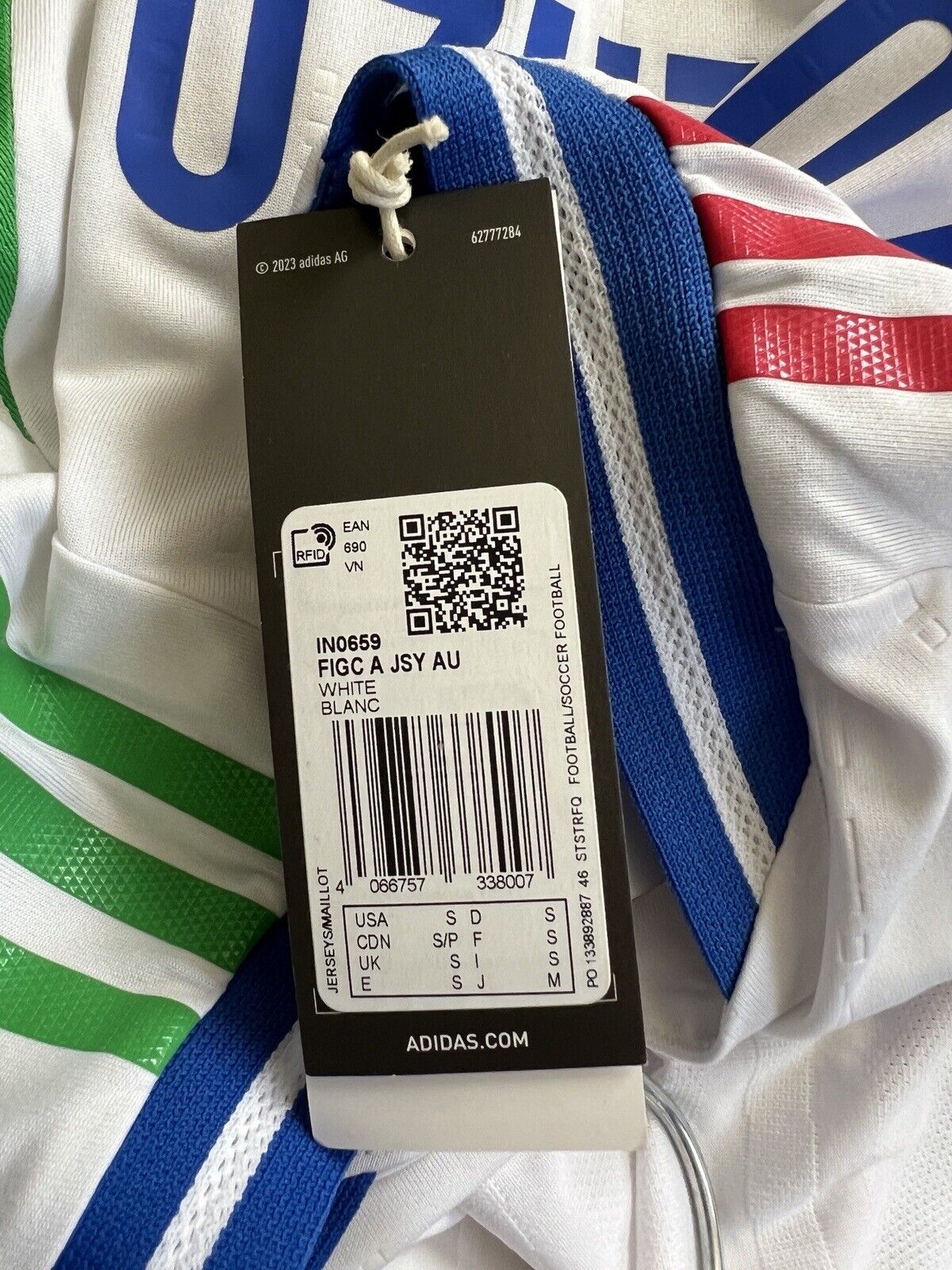 Di Lorenzo Italy Jersey 24 Away Authentic Soccer Shirt Adidas IN0659 Mens Size S