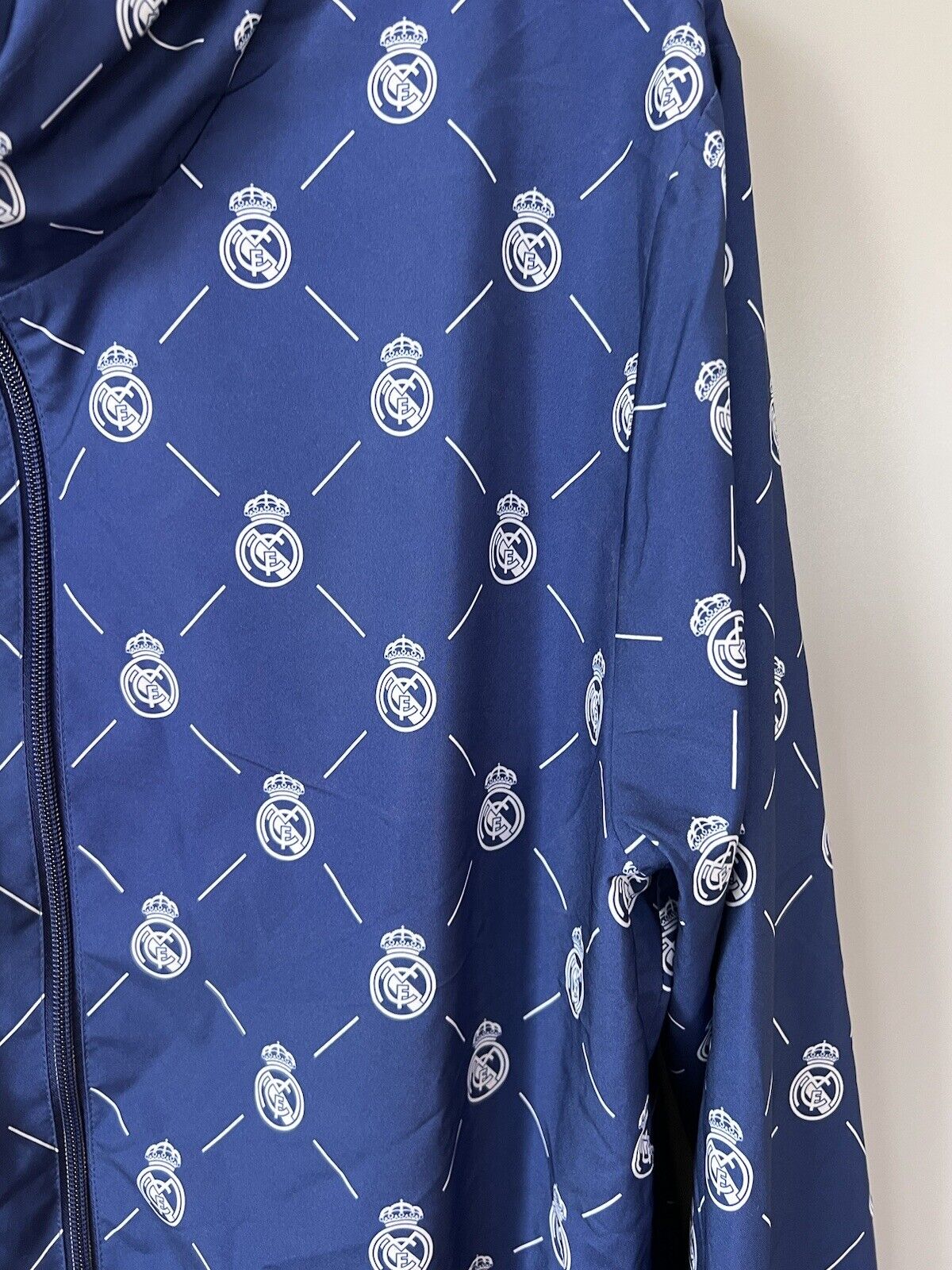 Real Madrid Windbreaker Jacket Monogram H59047 Soccer Adidas Mens Size L